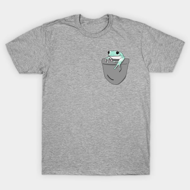 Fake Pocket frog - white tree frog in pocket T-Shirt by FandomizedRose